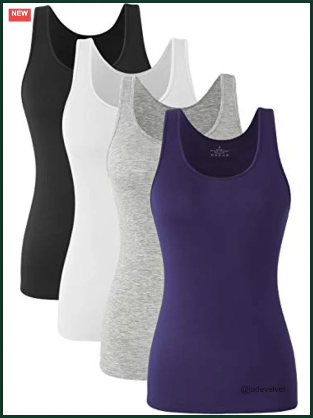 Women's Tank Tops 4-Pack Lightweight Modal Spandex Camis Sleeveless Yoga
